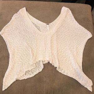 White Beige Free People knit sweater top